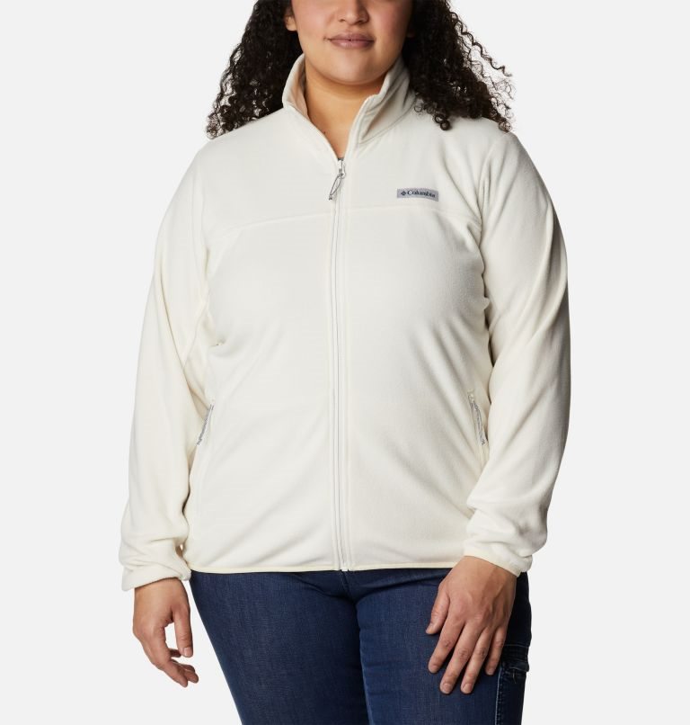 Women\'s Columbia Ali Peak Full Zip Fleece Jackets White | Plus Size CA-UA15L